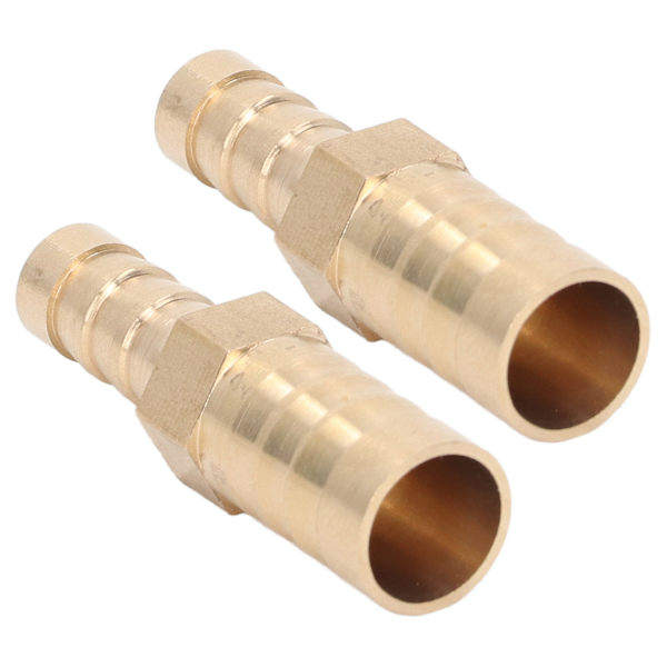 2 stk. Barbed Fitting Splicer Messing Slange Studs Reducer Hex Reducerende Studs Connector 12mm(1/2in) til 8mm(5/16in)