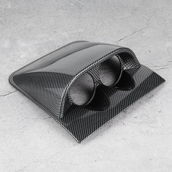 2in Instrumentpanel Mätarhållare Dubbel Hål Bilmätare Fäste Universal Biltillbehör Kolfiberstil
