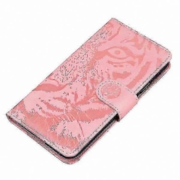 Pungcover med tigerpræget læder til Galaxy A26 5G Pink