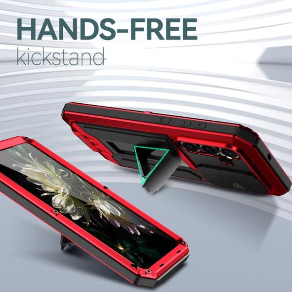 【03】Samsung Galaxy S26+ / S26 Plus 5G Case Cover with R-JUST Sliding Camera Water-Resistant Design Röd