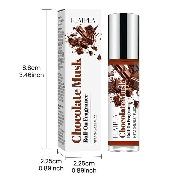 Choklad & Mysk Rollerball Doft — Vanilj Mysk Gourmand Doft (10ml) | Alkoholfri Herrparfym | Bärbar