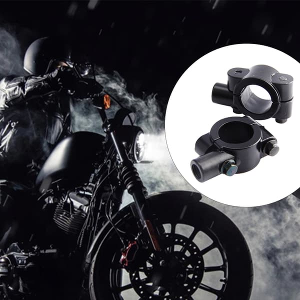 Universal Aluminiumklemme til 7/8\" Motorcykelstyr Spejlmontering - 2 stk.