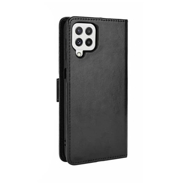 【03】Samsung A22 Pung Etui Magnet Rvelon - Sort Svart black