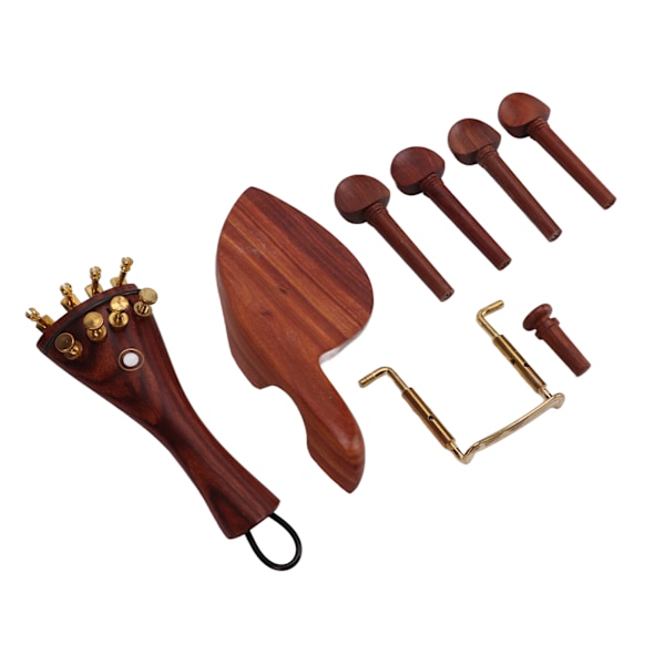 Violin Reparationsdelar Tillbehör High End Jujube Trä Stall Haka Stöd Stämskruvar Ändknapp