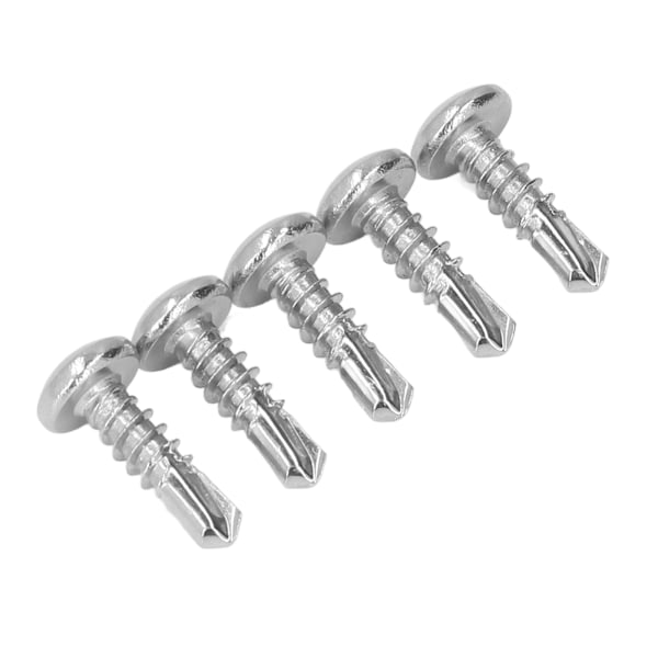 200 stk. rundhoved selvborende skrue 304 rustfrit stål 4,8x16mm boreskruer til gør-det-selv-håndværk