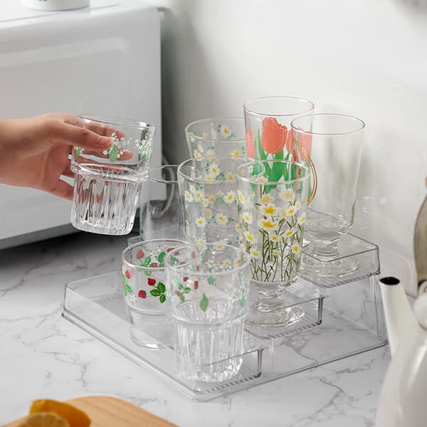 Klar Akryl Display Riser Hylde 3-Tier Riser Display Stand Køkken Badeværelse Opbevaringsreol