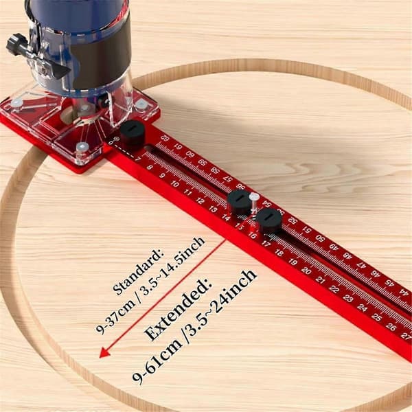 Reitinsabluuna, 9-61 cm säteinen reitittimen ympyräleikkausjigi