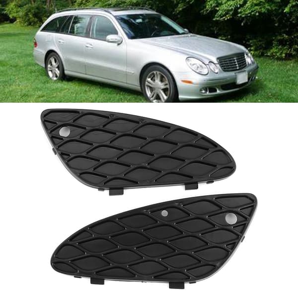 Par Främre Stötfångargrillskydd Mesh Grill 2118850353 Passar Mercedes-Benz E-Klass W211 E320 E350 E500 2003-2006