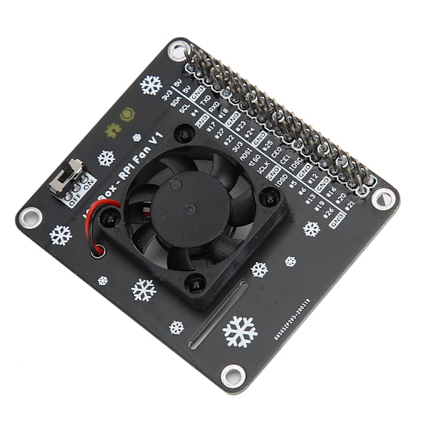 Kylfläkt LED-ljus Datortillbehör för Raspberry Pi 4B / 3B GPIO Expansionskort