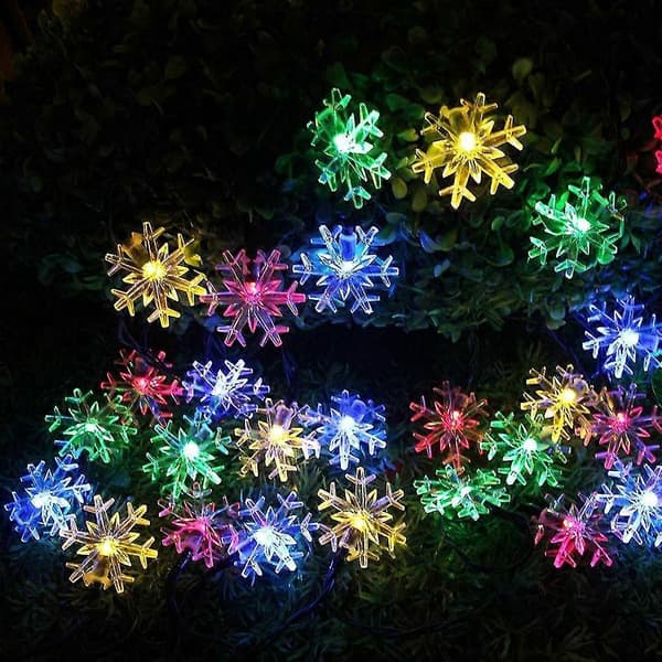 solar snefnug lyskæde 20led fe-lyskæde juledekorationslys