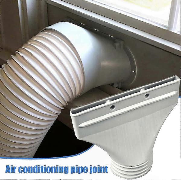 Fönsterventilationssats för bärbara luftkonditioneringsapparater, slangadapter med platt anslutning för förbättrad luftflödeseffektivitet