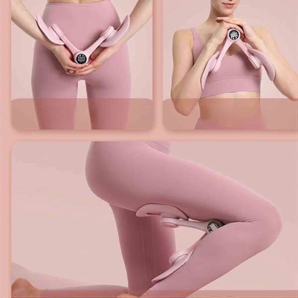 【03】Aurora Pelvic Floor Trainer 2025 Upgraded Version, 360 Degree Rotation Aurora Glaze Thigh Trainer, Basic Edition Without Counting Pink Pink