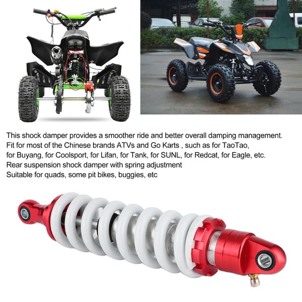 Justerbar Dæmpnings Bagstøddæmper til Pit Quad Dirt Bike ATV Buggy (330mm)