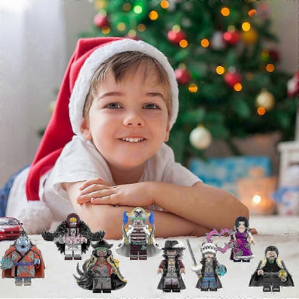 8-delade One Piece Mini Actionfigurer: Anime Byggklossar för Barn