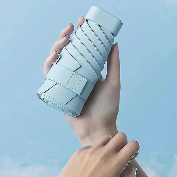 Kompakt foldbar paraply med bæretaske til regn- og solbeskyttelse, perfekt gavevalg Mint Green