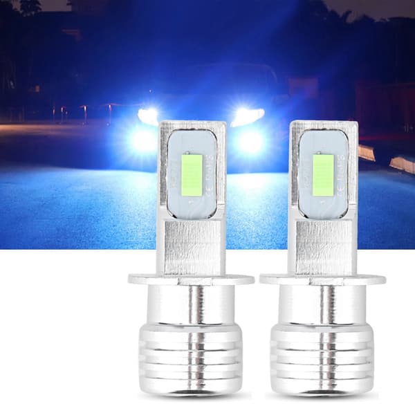 2 kpl H3 80W 8000K LED-sumuvalopolttimo jäänsininen 12-24V yleismalli