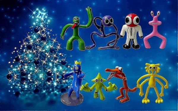 Rainbow Friends 8 STK Actionfigursæt - Farverige Gaming Samleobjekter til Børn