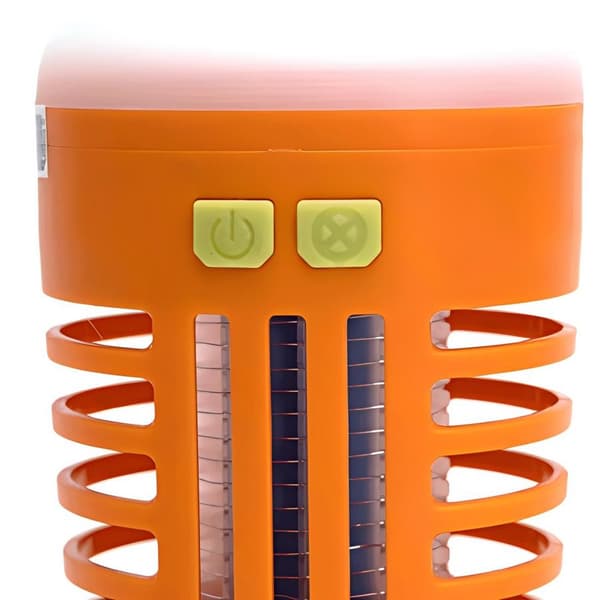 Bærbar Anti-Myg Campinglampe, 200lm, Dobbelt Lys, USB, Orange Farve