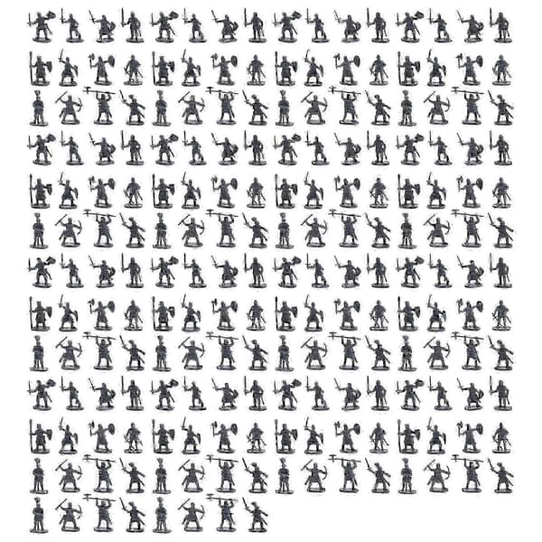 1:72 200/sæt Plastikfigurer Legetøjssoldater Sværdkæmper Action DIY Krigsscene Legetøj