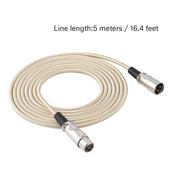 3-Pin XLR Han til XLR Hun Mikrofon Mikrofonkabel Lydledning 5 Meter / 16,4 Fod