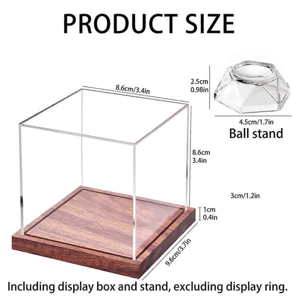 【03】Akryl Golfbold Vitrine Opbevaringsboks Displaystativ Kompatibel med Baseballsamlinger Enkel Transparent