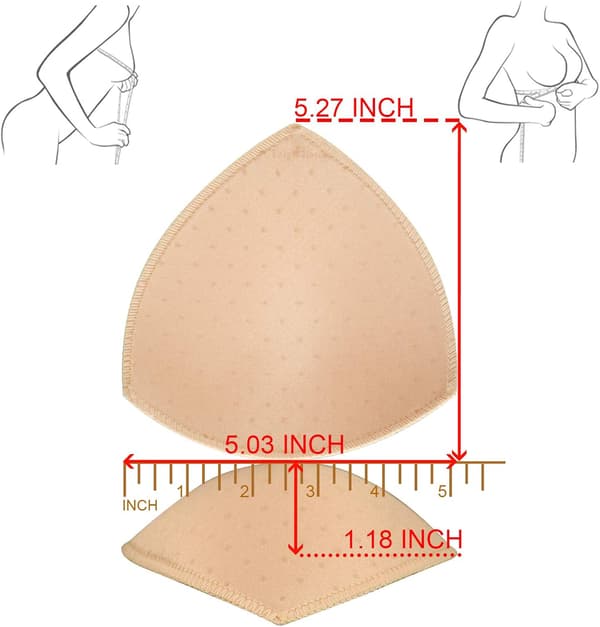 【03】BH-indlæg 5 par. Åndbare BH-indlæg Acup