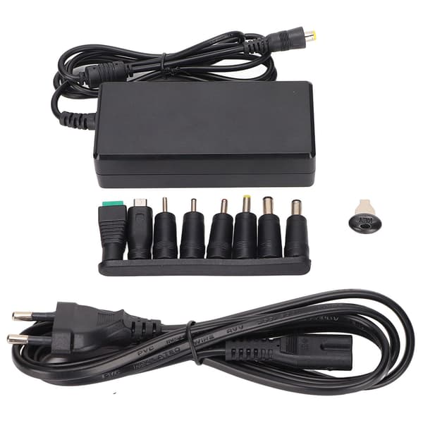 65W 3A Strömadapter Portabel Universell 8 Plug DC USB Strömadapter för Laptop LED-Display Övervakningsutrustning PowerEU-kontakt
