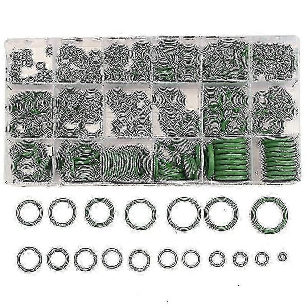 270st 18 Storlekar Bil Luftkonditionering R22/r134a O-ring Tätningsbricka i Gummi Set Green