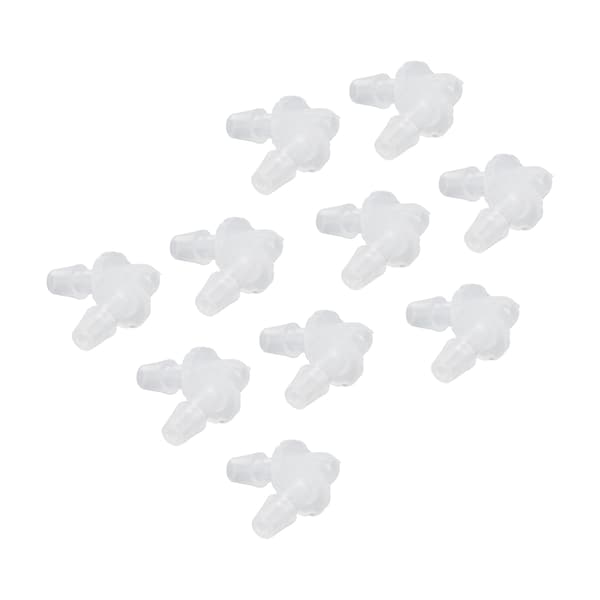 10 st Rörböj Förbindningsstycke 90 Grader Adapter L-form Lik Diameter Plastkopplingar 4.8mm