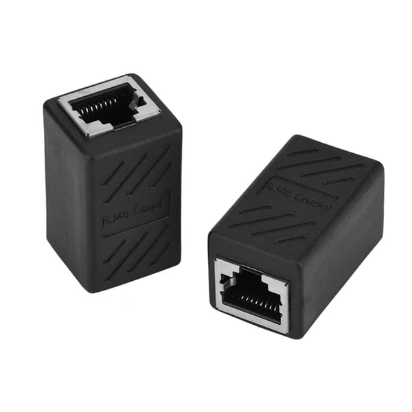 2 STK RJ45 Hun til Hun Netværk LAN Adapter Kobling Ethernet Netværksforlænger Konnektor