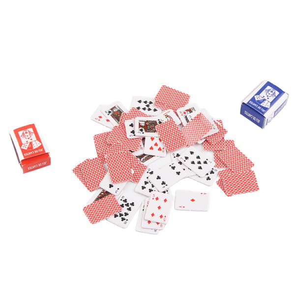 Miniatyr Spelkort 1/12 Dockhus Simulering Mini Papper Spelkort Speltillbehör