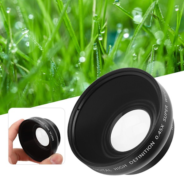 JSR‑1156 Edistyksellinen 46MM 0.45X Laajakulma Makro-objektiivi Sopii Kaikkiin 46MM Halkaisijan Kameraobjektiiveihin