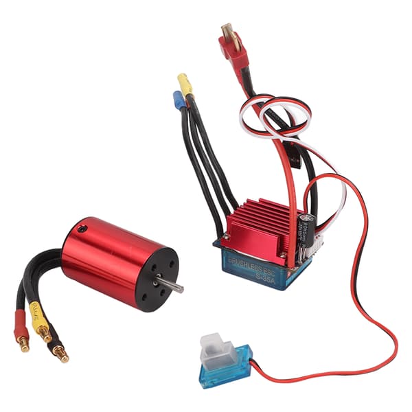 Børsteløs motor ESC Kit 4500KV Børsteløs motor 35A Børsteløs ESC Programmerbar til 1/14 til 1/16 RC-bil
