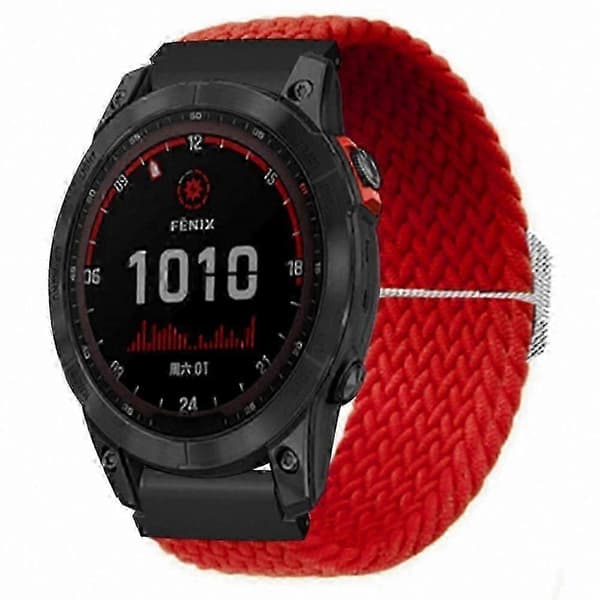 Justerbart sportsarmbånd i nylon med 20 mm PC-stik til aktivitetsmåler Red
