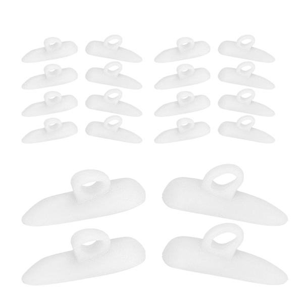 10 par Hammer Toe Cushions Pad SEBS Corrector Mellemtå Enkelt Hul til Voksne Hvid