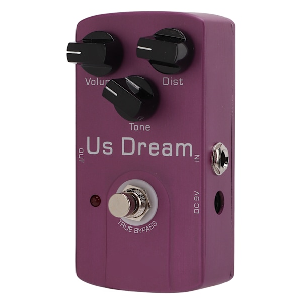 Distortion Effect Analog Tube Speaker Gitarr Monoblock Distortion Pedal med True Bypass 10mA