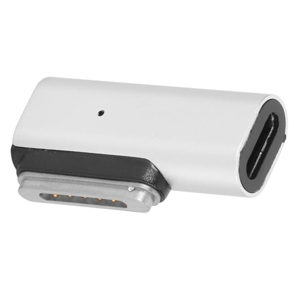 Typ C till Magnetisk Adapter 140W PD Snabbladdning LED-indikator Zinklegering USB C till Magnetisk Adapter för OS X Laptop Sidoböjning