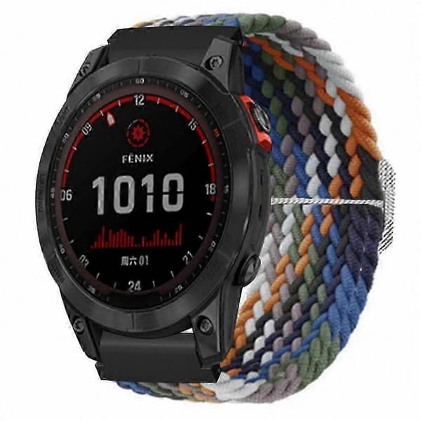 Justerbart sportsarmbånd i nylon med 20 mm PC-stik til aktivitetsmåler Denim