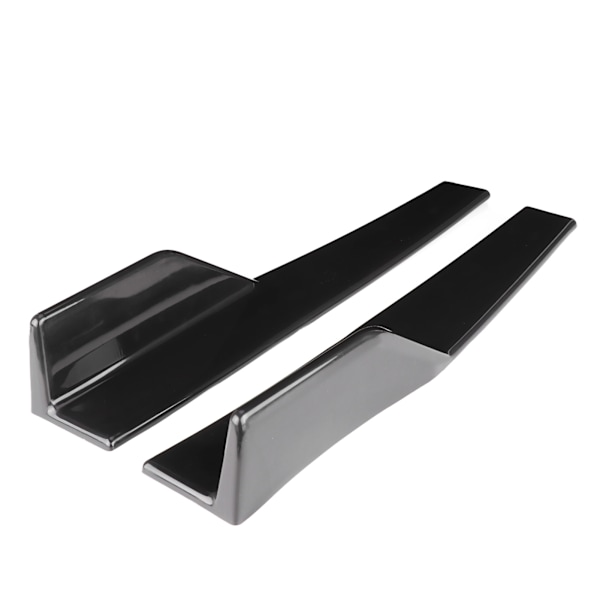 Par Universal Sidokjol Rocker Splitter Sidovinge Vinge Diffuser Bil Kaross Kit Blank Svart 45x8,4 cm
