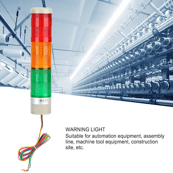 AC 220V Maskine Advarselslampe LED Indikator Advarselssignal Konstant Lys