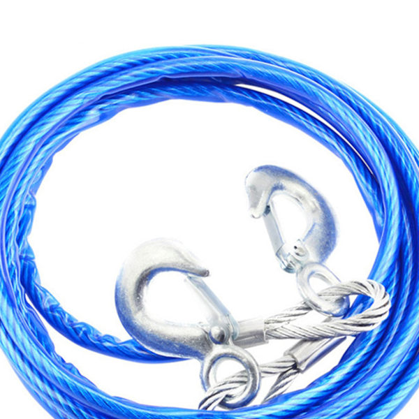 Spil Wire Ståltråd Gummi Fortykket Bugseringstov Slidstærk Udskiftning til SUV Truck ATV UTV 5m/16.4ft 7 Tons