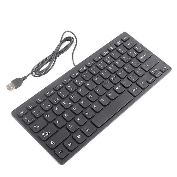 Kablet Mini Bærbar Spansk Tastatur USB Interface til Stationær Computer Ultratynd 78 Taster