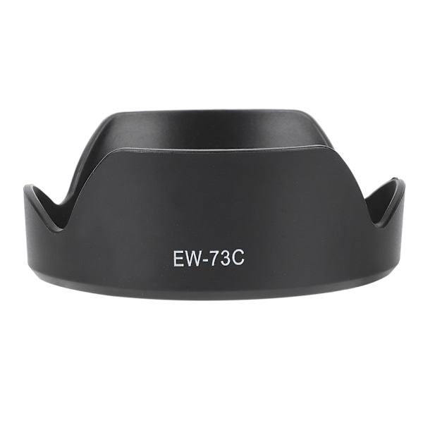 EW‑73C Sort Kamera Mount Objektivhætte i Plastik til EF‑S 10‑18mm f/4.5‑5.6 Kameraobjektiv