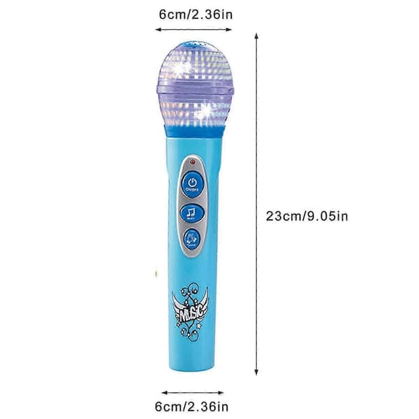 Børne Star Karaoke, Børnemikrofon, Bluetooth+10 Forudindlæste Børnerim, Pigelegetøj og Gave til 2-6 Årige Blå