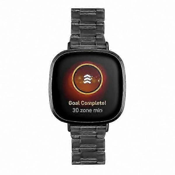 20 mm harpiksrem med spænde i rustfrit stål til Fitbit Versa 4/Sense 2 udskiftningsurrem Transparent Black