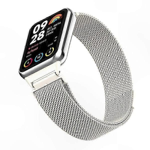 Magnetisk Milanese Loop-rem i rustfrit stål med stik til smart aktivitetsmåler Multicolor Style E