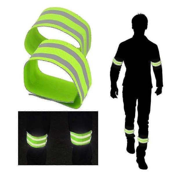 Reflexband - Kardborreband Med Reflex - Universell Gul