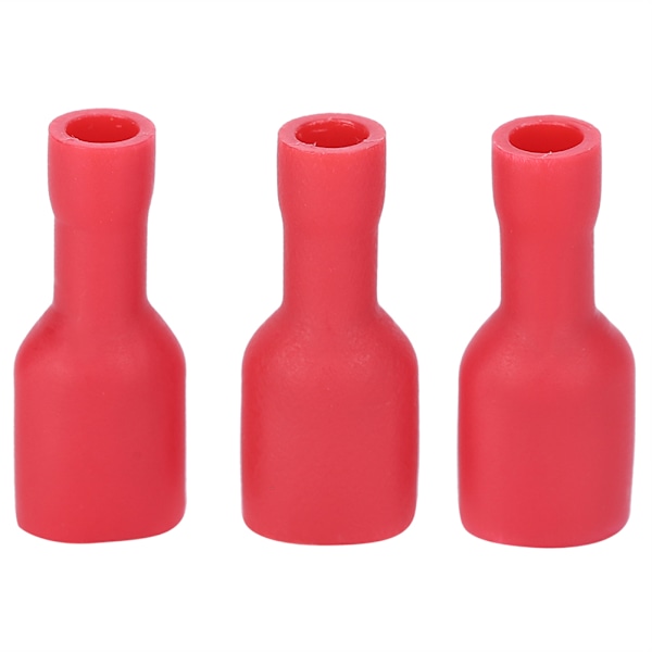 1000 stk. FDFD1-250 PVC Fuld Isoleret Hun Terminal Ledningsstik Terminal Kit Rød