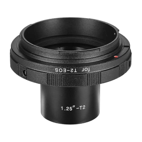 Erstatnings tilbehørsring til Canon EOS-kamera 1,25-tommer T2-adapter med fotograferingsokular og støjreducerende funktion musta