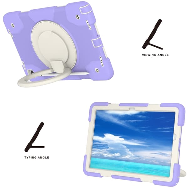 【03】Samsung Galaxy Tab A9+ / A11+ 11 Silikon Hybridfodral med axelrem Lila